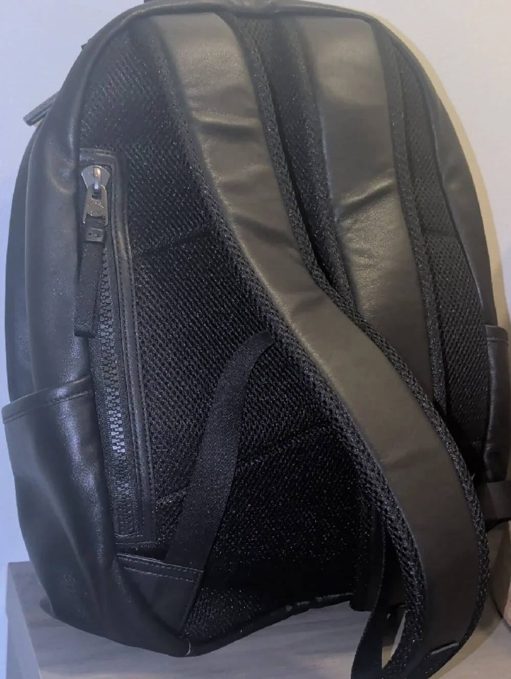 Coach Men's Signature Canvas Backpack in Khaki and Chestnut Leather